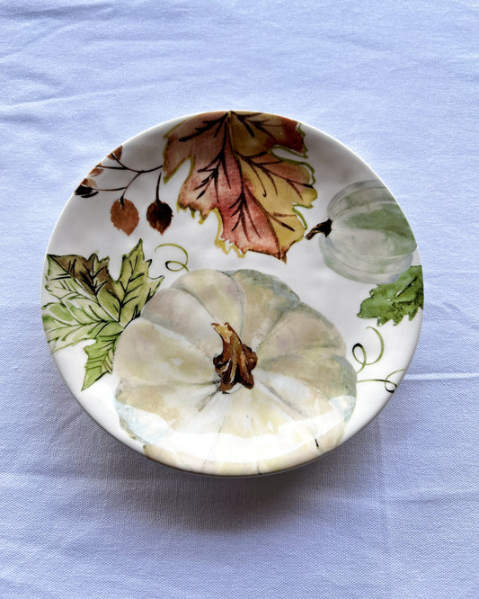 OT-PL-004 Plato Ensalada Calabazas Beige x 6 Otoño