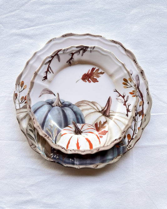 OT-PL-008 Platos Multicolor Set x2 Otoño x 8 Puestos