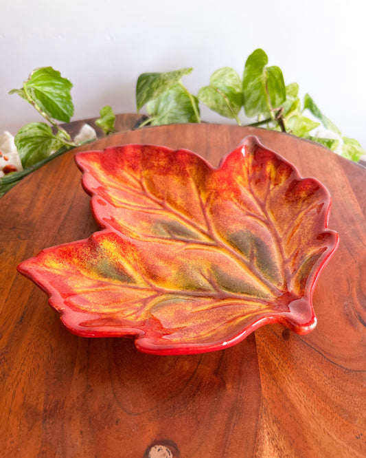 OT-SA-001 Salsera Hoja Otoño Naranja