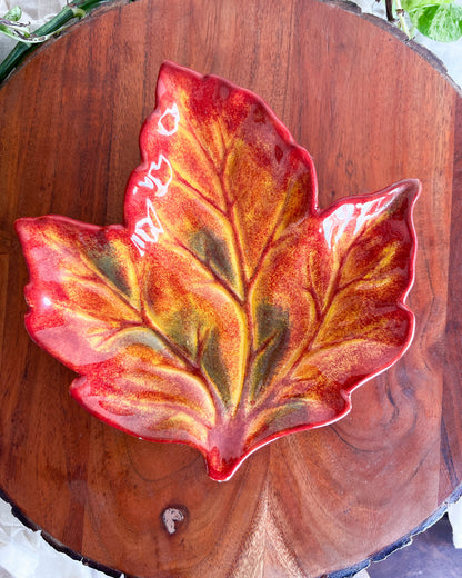 OT-SA-001 Salsera Hoja Otoño Naranja
