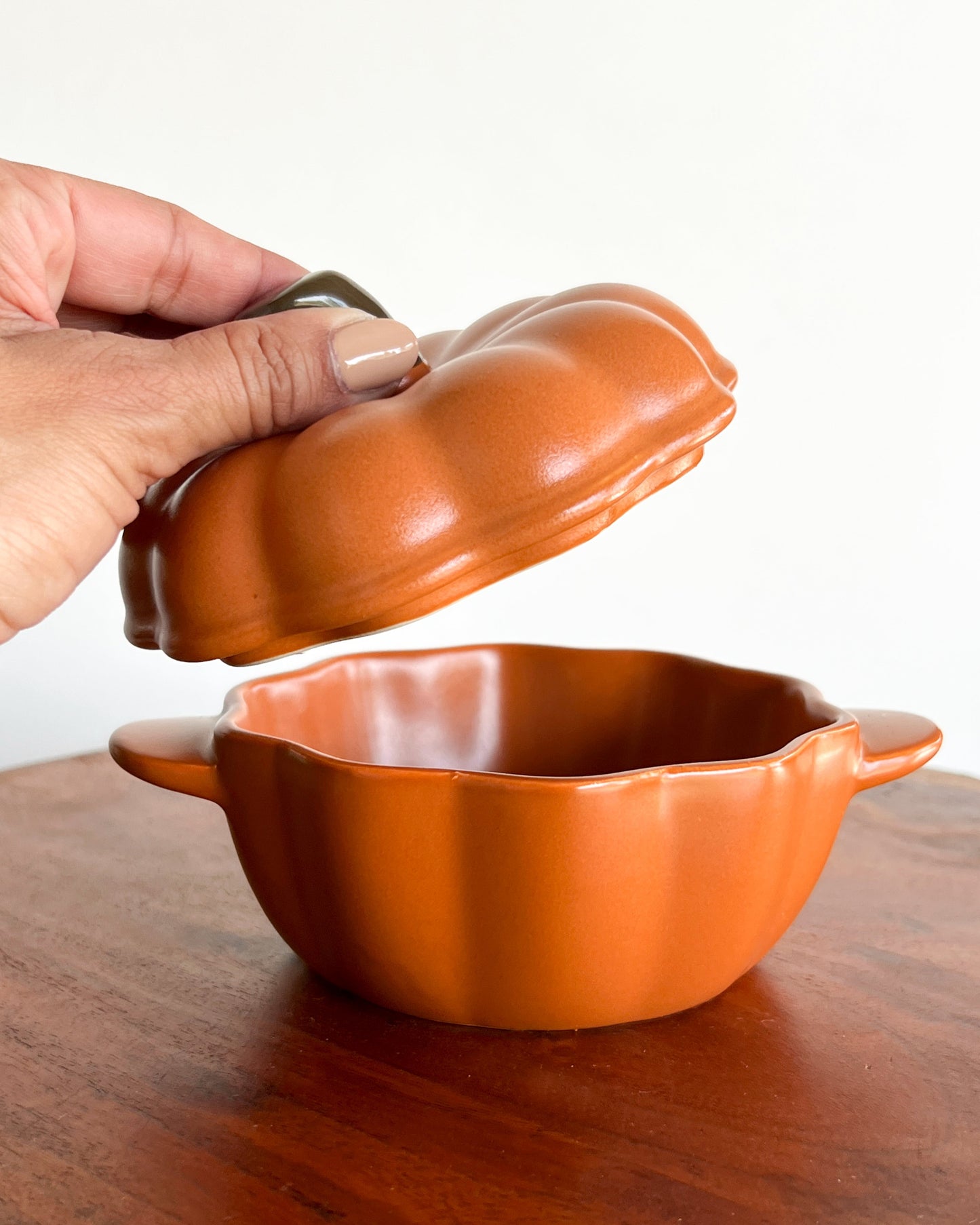 OT-SO-001 Sopera Calabaza Opaca 15cm Otoño