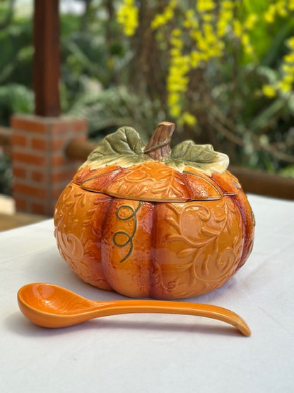 OT-SO-007 Sopera Gigante Calabaza con Cuchara Otoño