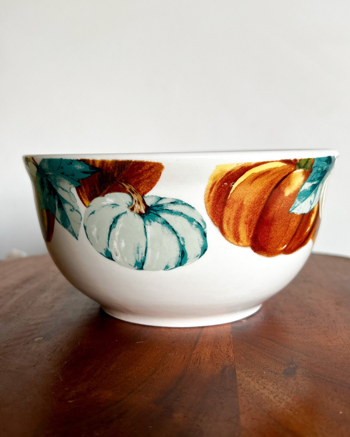 OT-VA-001 Vajilla Calabaza Otoño Turquesa 4 puestos, Set x 3 , 12 piezas