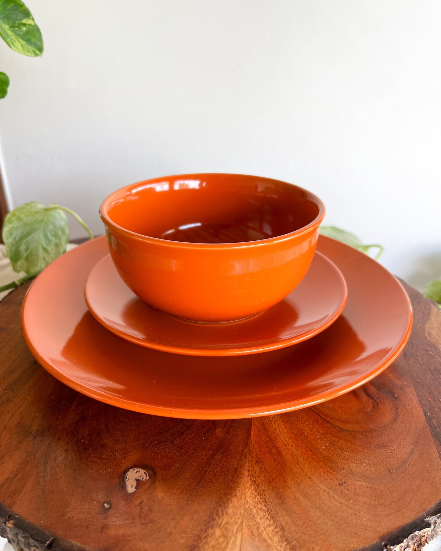 OT-VA-003 Vajilla Ladrillo Otoño 8 puestos, Set x3, 24 piezas