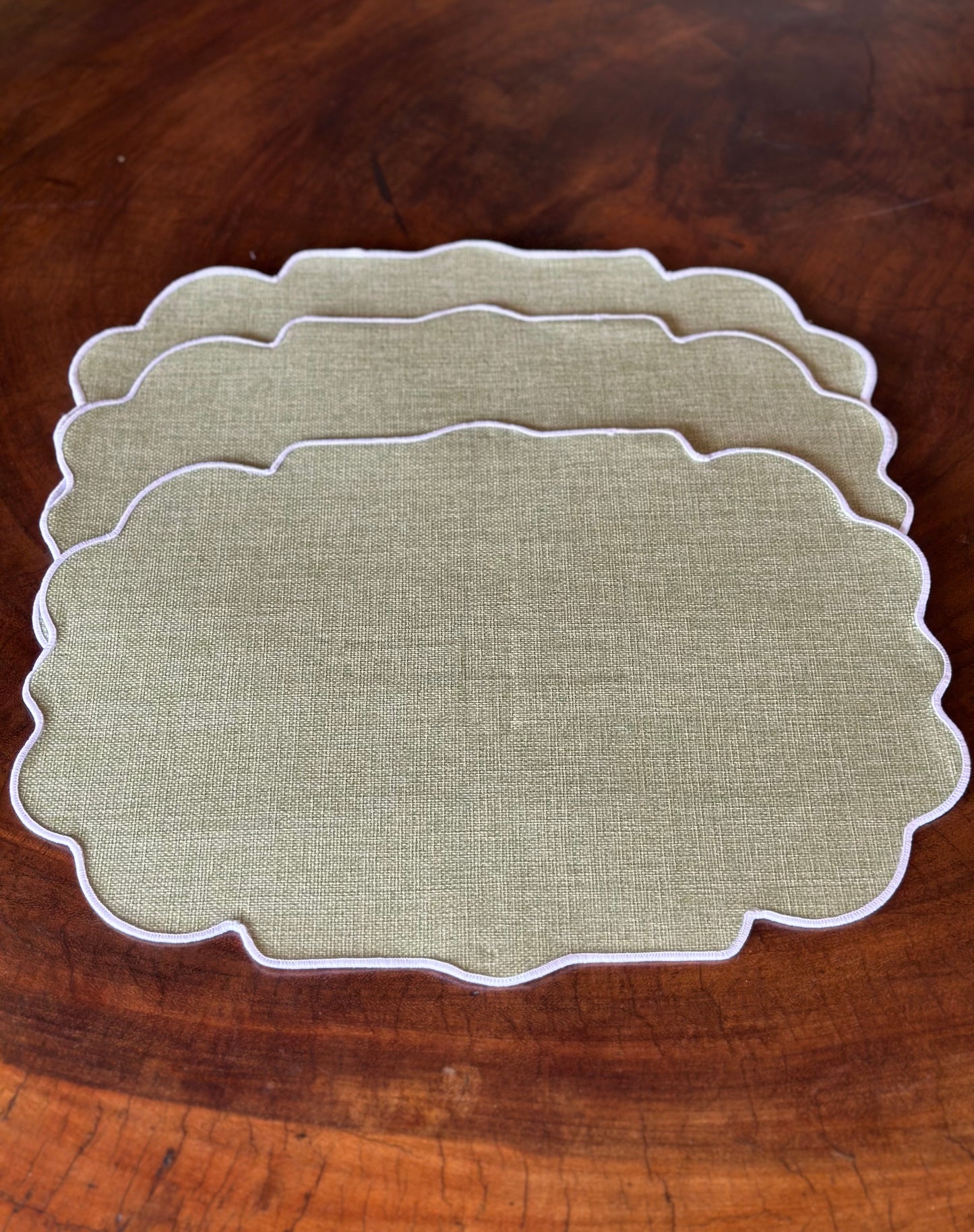 TT-IN-006 Individual Rectangular Beige Filo Blanco x 8