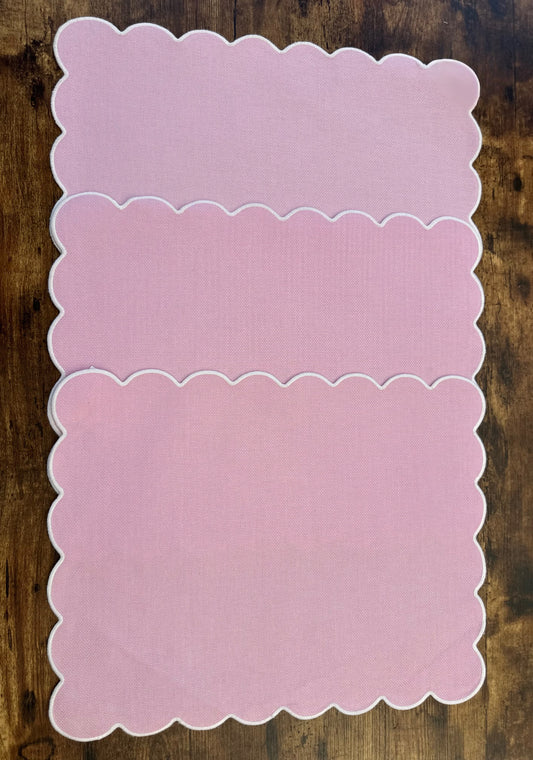 TT-IN-013 Individual Rectangular Rosado Filo Blanco x 6