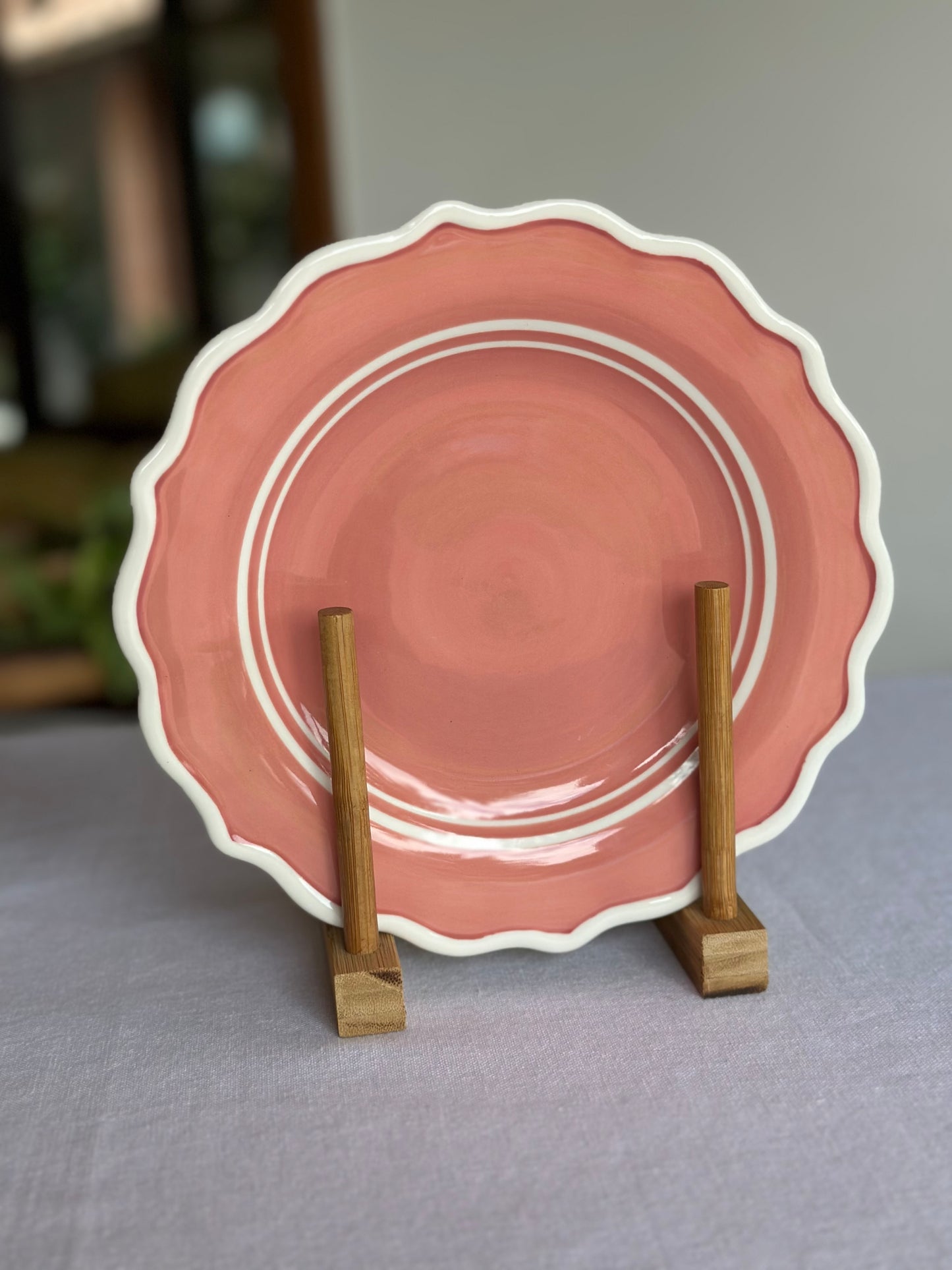 TT-VA-001 Vajilla Pastel Rosada, 8 Puestos, Set x 3. 24 Piezas