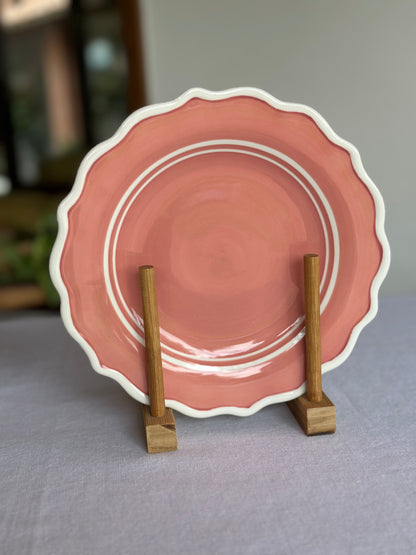 TT-VA-001 Vajilla Pastel Rosada, 8 Puestos, Set x 3. 24 Piezas