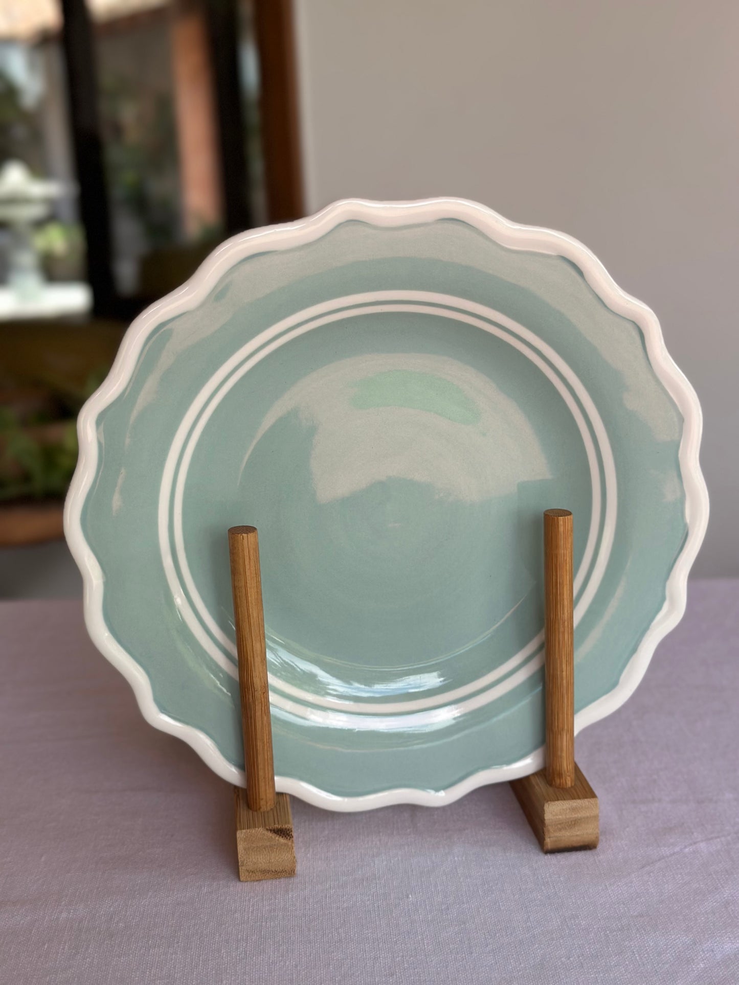 TT-VA-002 Vajilla Pastel Azul, 8 Puestos, Set x 3. 24 Piezas