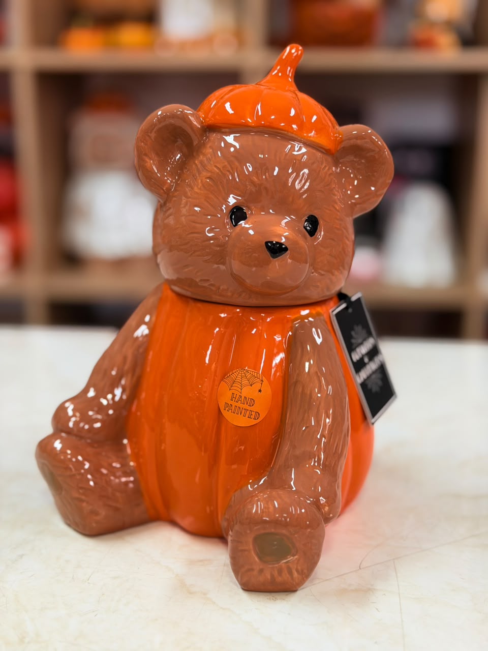 OT-DE-143 Oso Halloween con Gorro de Calabaza
