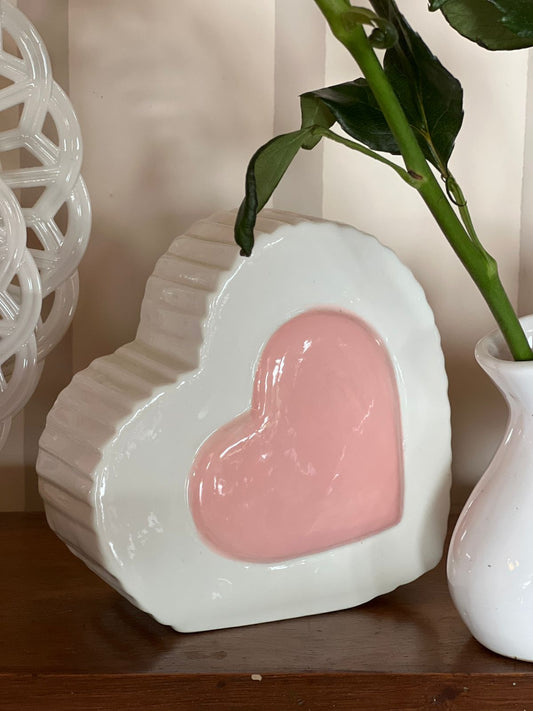 SV-DE-010 Corazones Blanco con Rosado. Set x 2